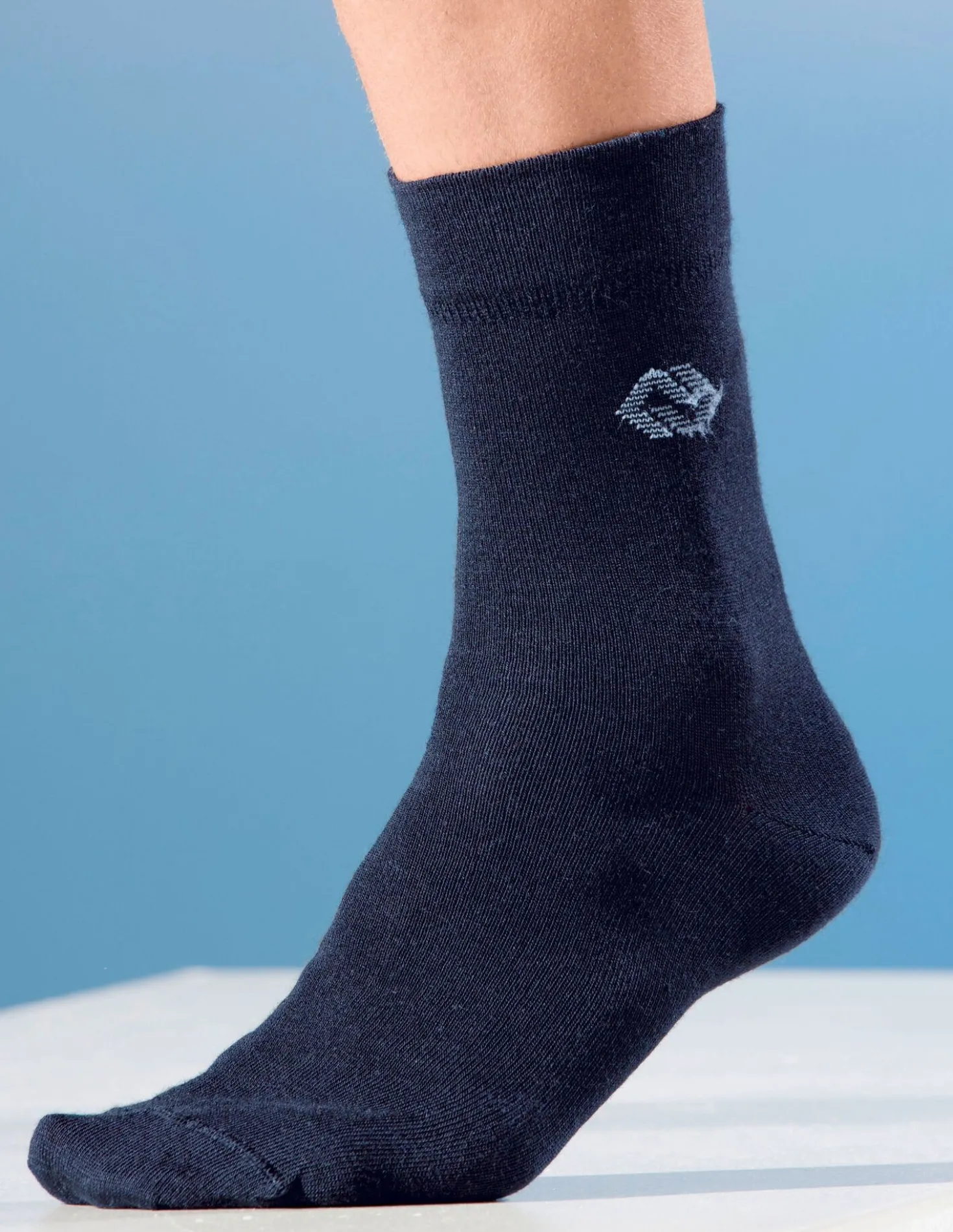 Fünferpack Socken, Schaft und Bund extra weit, mit Wolle