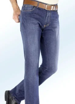 "Francesco Botti"-Unterbauch-Jeans mit Dehnbund in 3 Farben