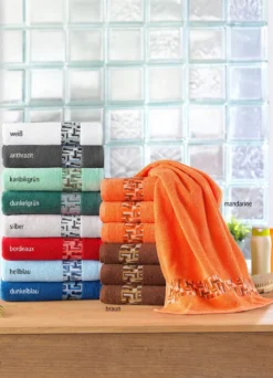 Frottier-Serie mit Jacquard-Bordüre