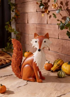 Fuchs, sitzend aus Metall