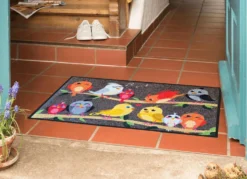 Fußmatte Vogelfamilie