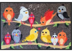 Fußmatte Vogelfamilie