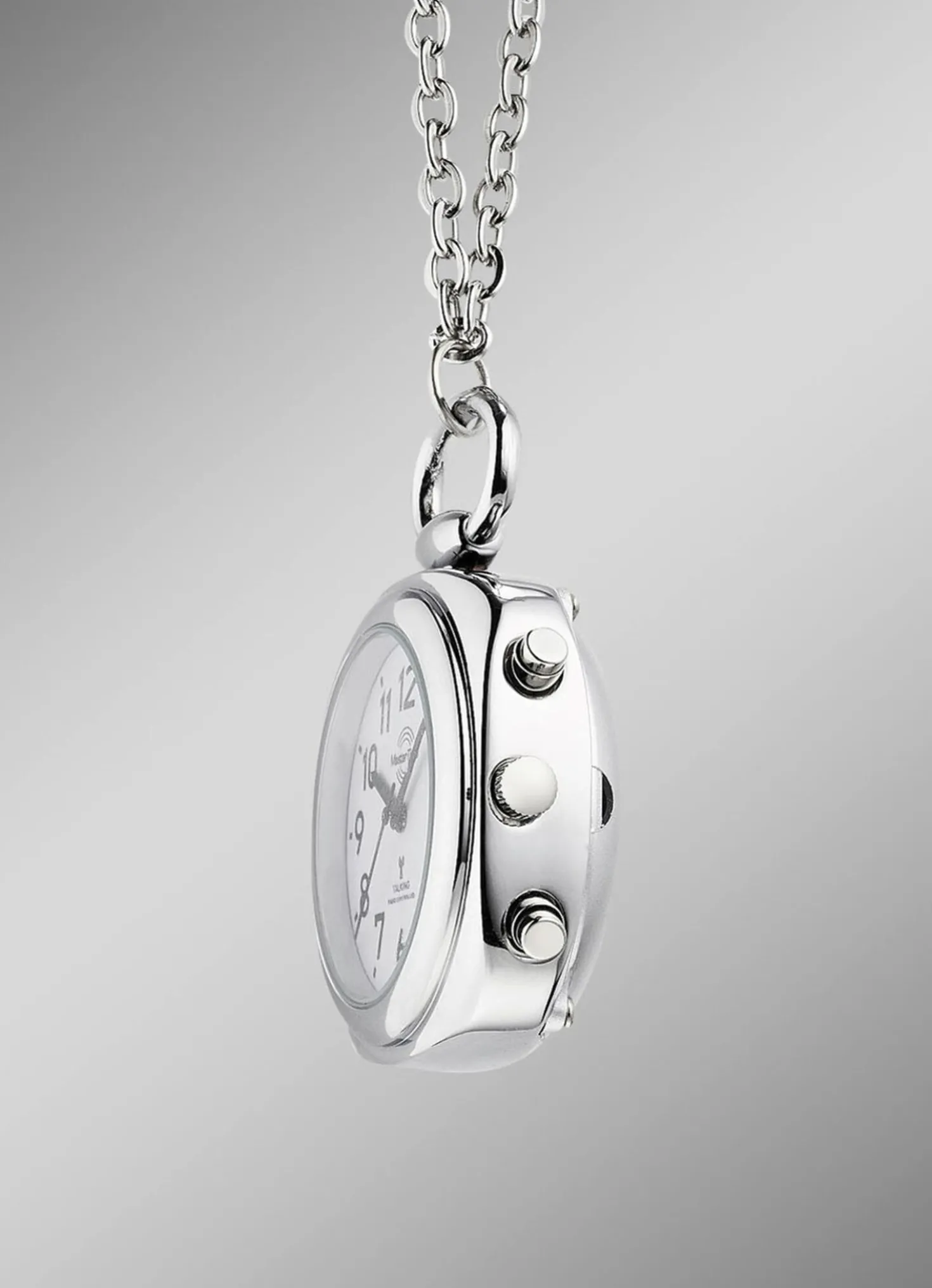 Funk-Anhängeruhr mit sprechender Zeitansage auf Knopfdruck