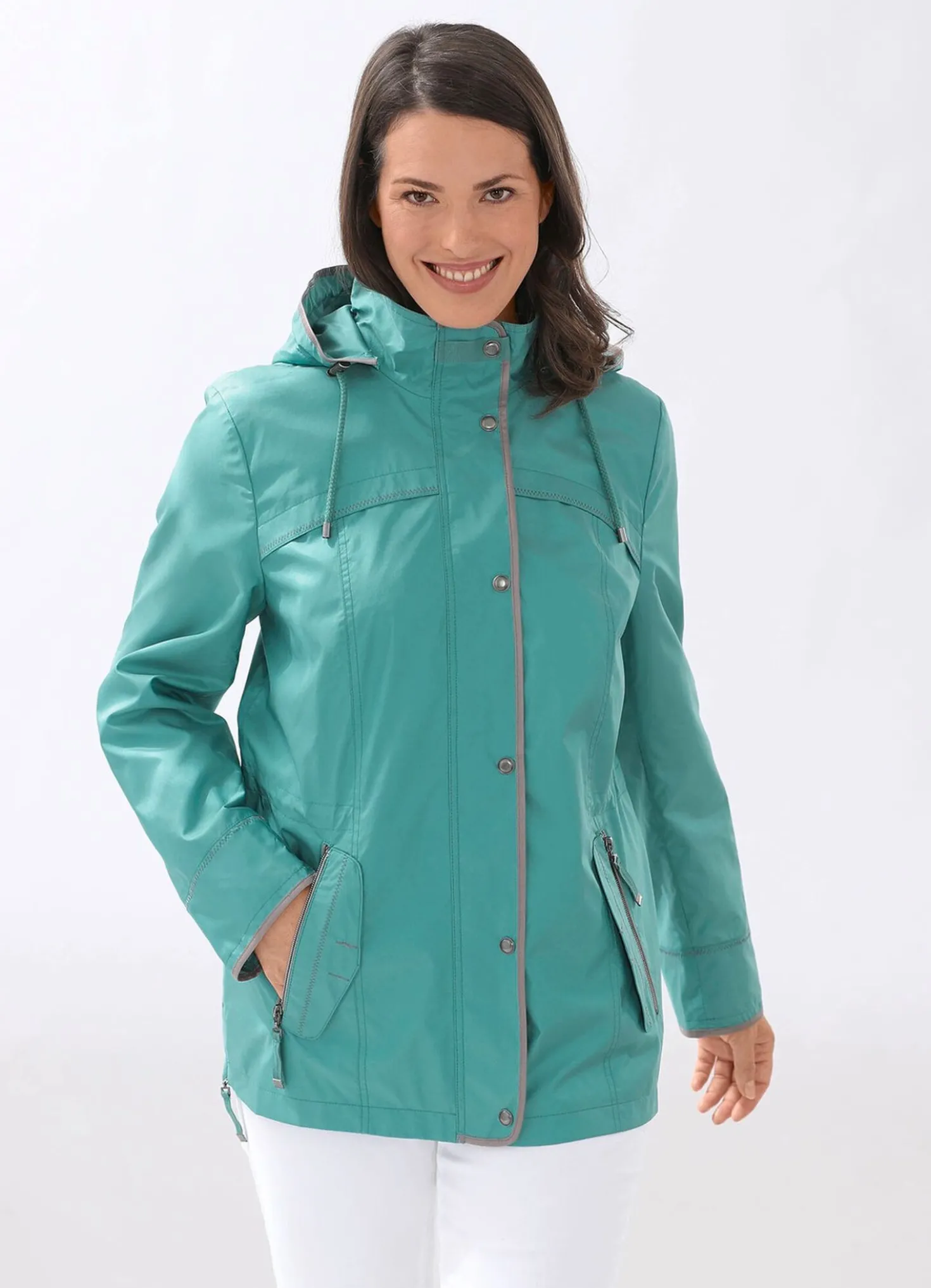 Funktionsjacke mit Reißverschluss an den Seitenschlitzen