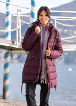 Funktions-Longjacke mit abnehmbarer Kapuze