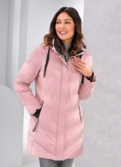 Funktions-Longjacke mit 2-Wege-Reißverschluss