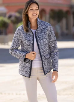 Funktions-Wendejacke mit Reptildessin