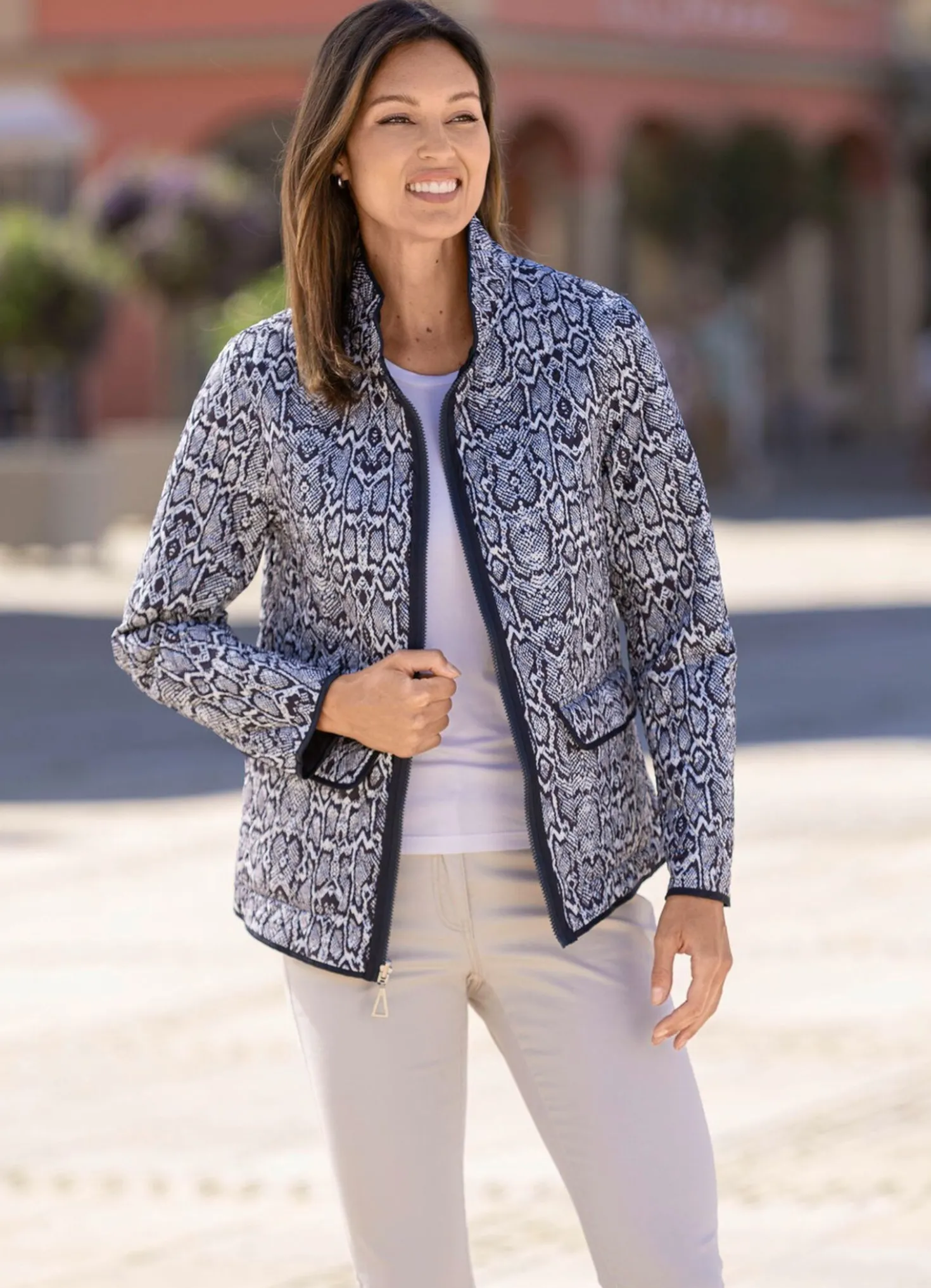 Funktions-Wendejacke mit Reptildessin
