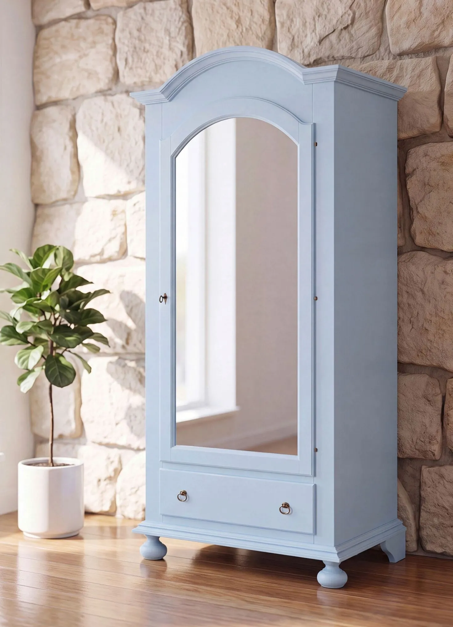 Garderobenschrank mit Spiegel