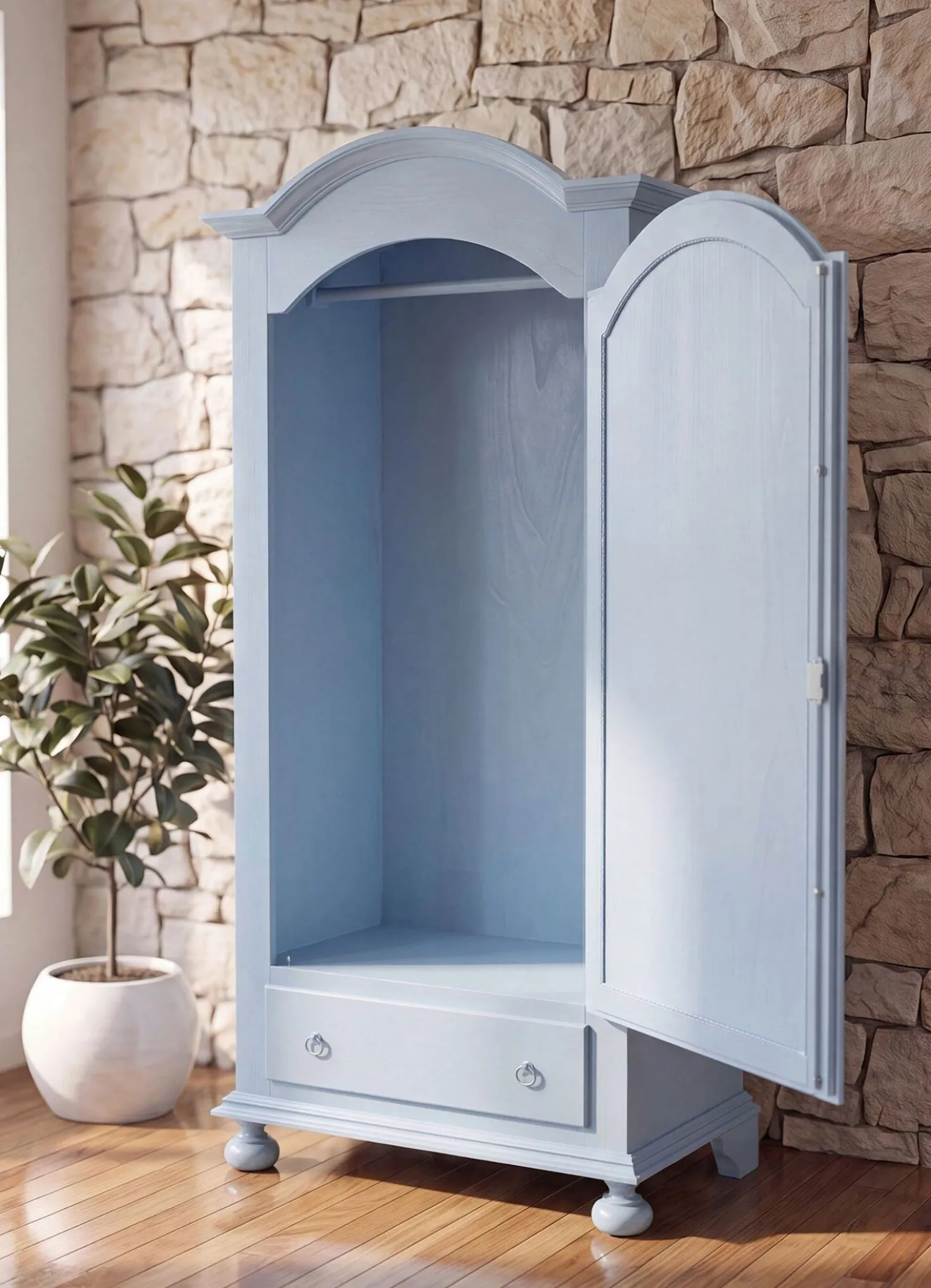 Garderobenschrank mit Spiegel