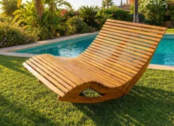 Garten Liege aus Akazienholz