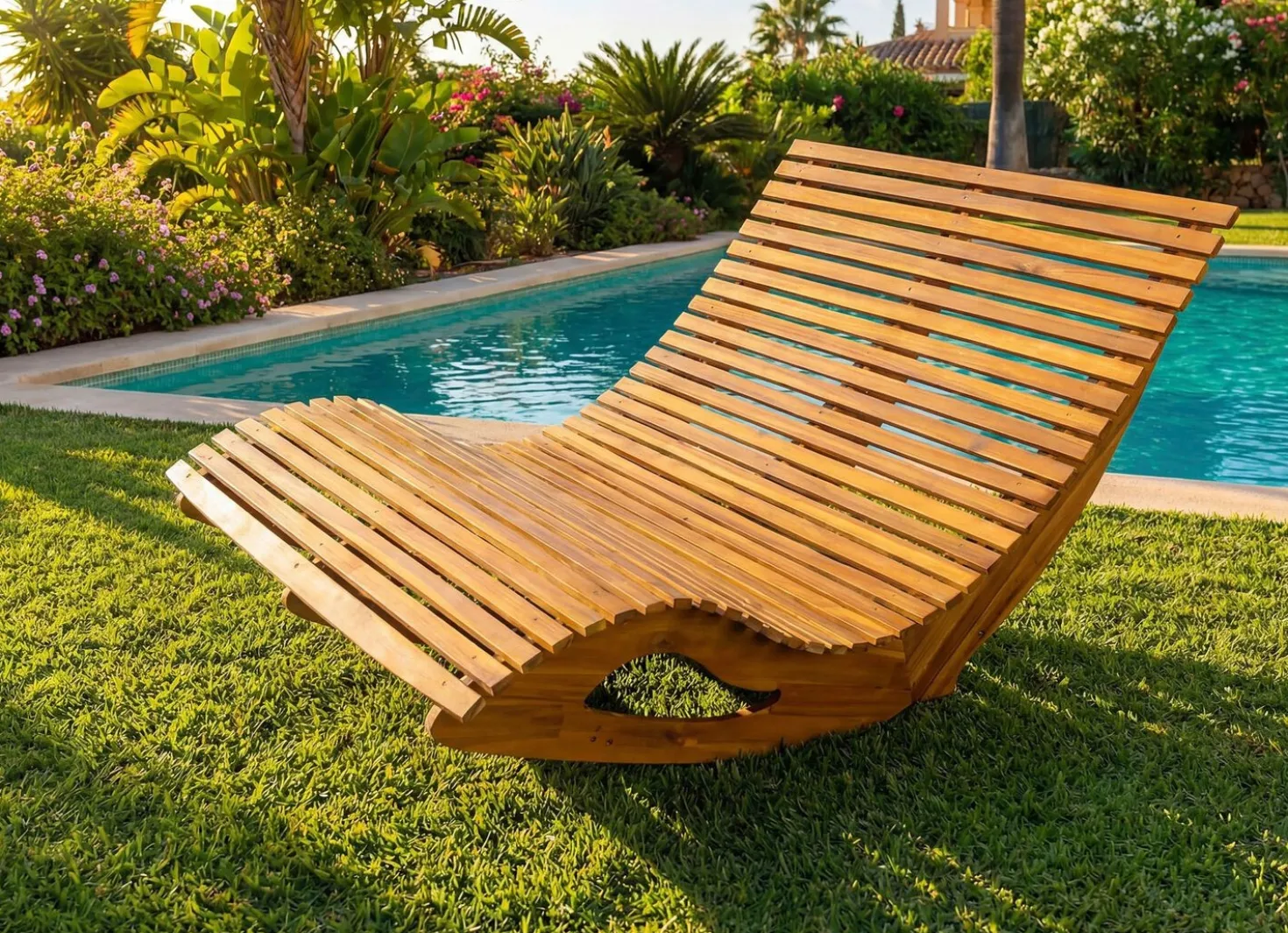 Garten Liege aus Akazienholz