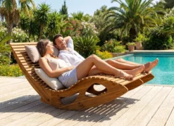Garten Liege aus Akazienholz