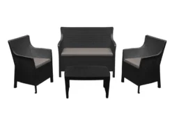 Gartenmöbel-Set aus aus witterungsbeständigem Kunststoff