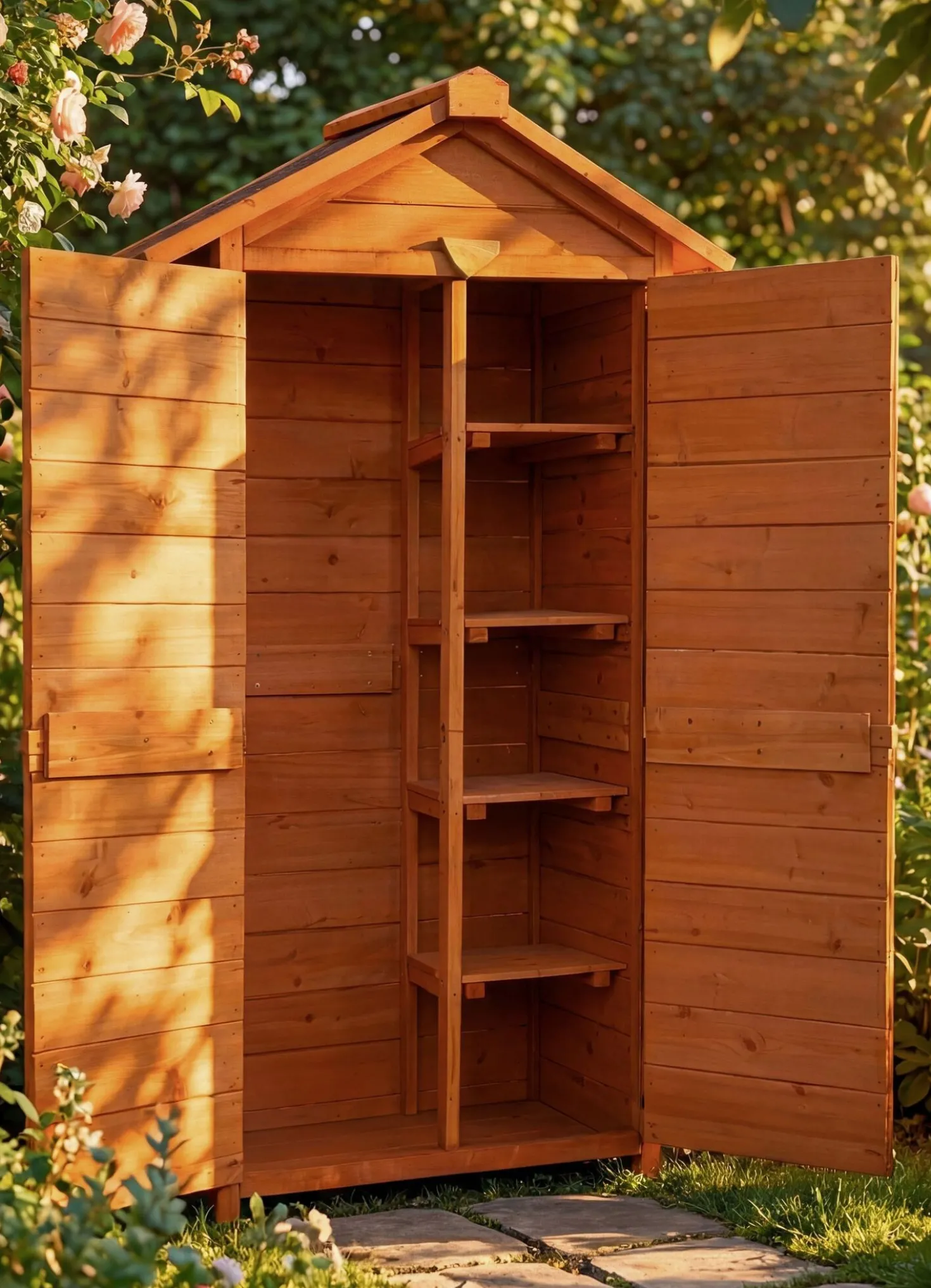 Gartenschrank aus Tannenholz
