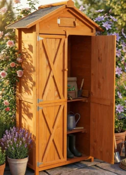 Gartenschrank aus Tannenholz