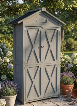 Gartenschrank aus Tannenholz