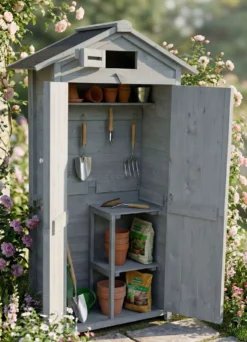 Gartenschrank aus Tannenholz