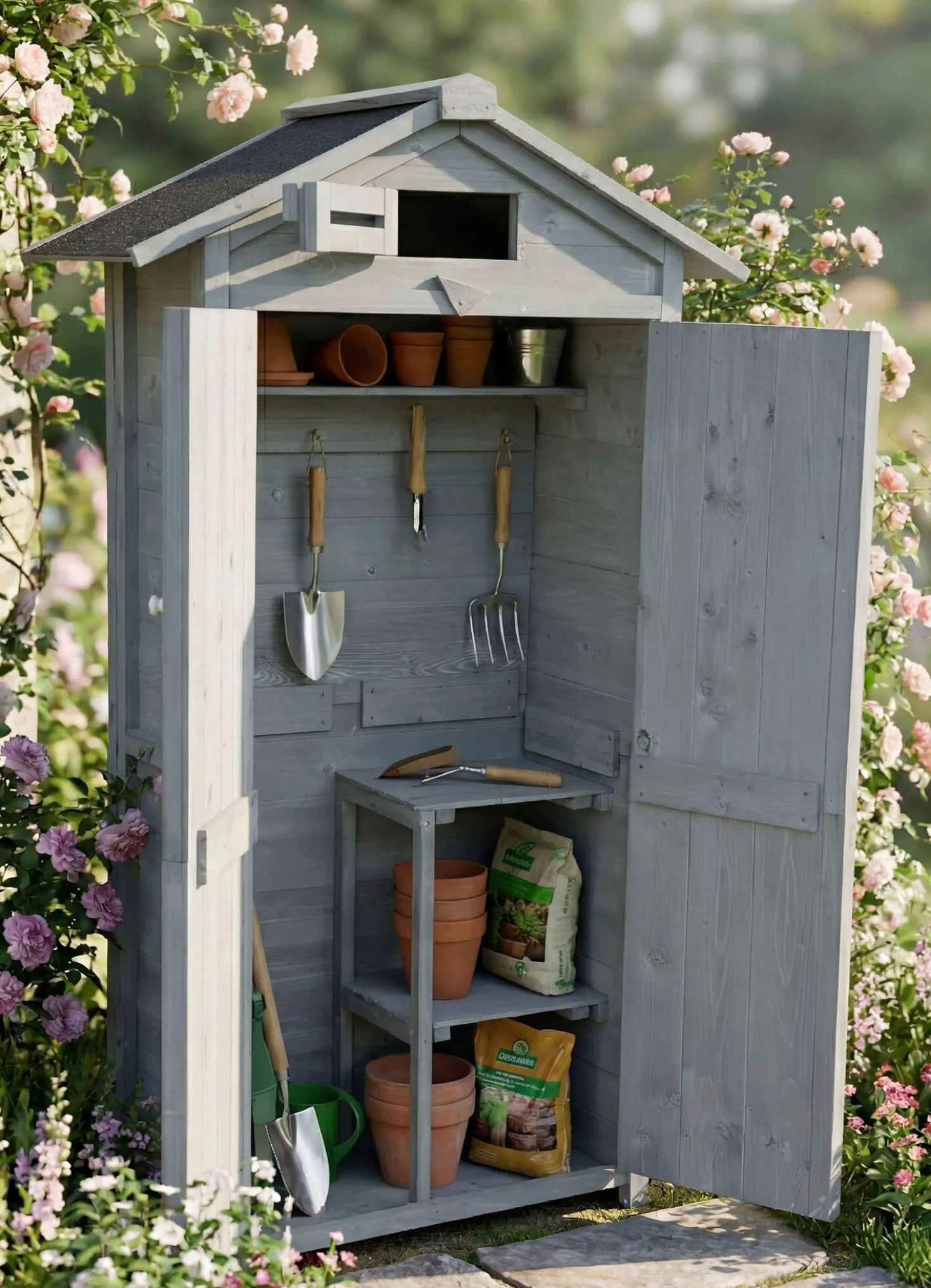 Gartenschrank aus Tannenholz