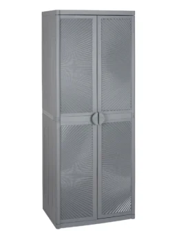 Gartenschrank mit strahlenförmigem Design an den Türen