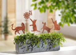 Gartenstecker Katzen, 5er-Set