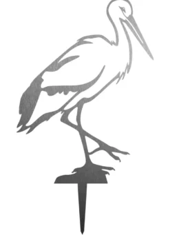 Gartenstecker Storch aus Spezialstahl