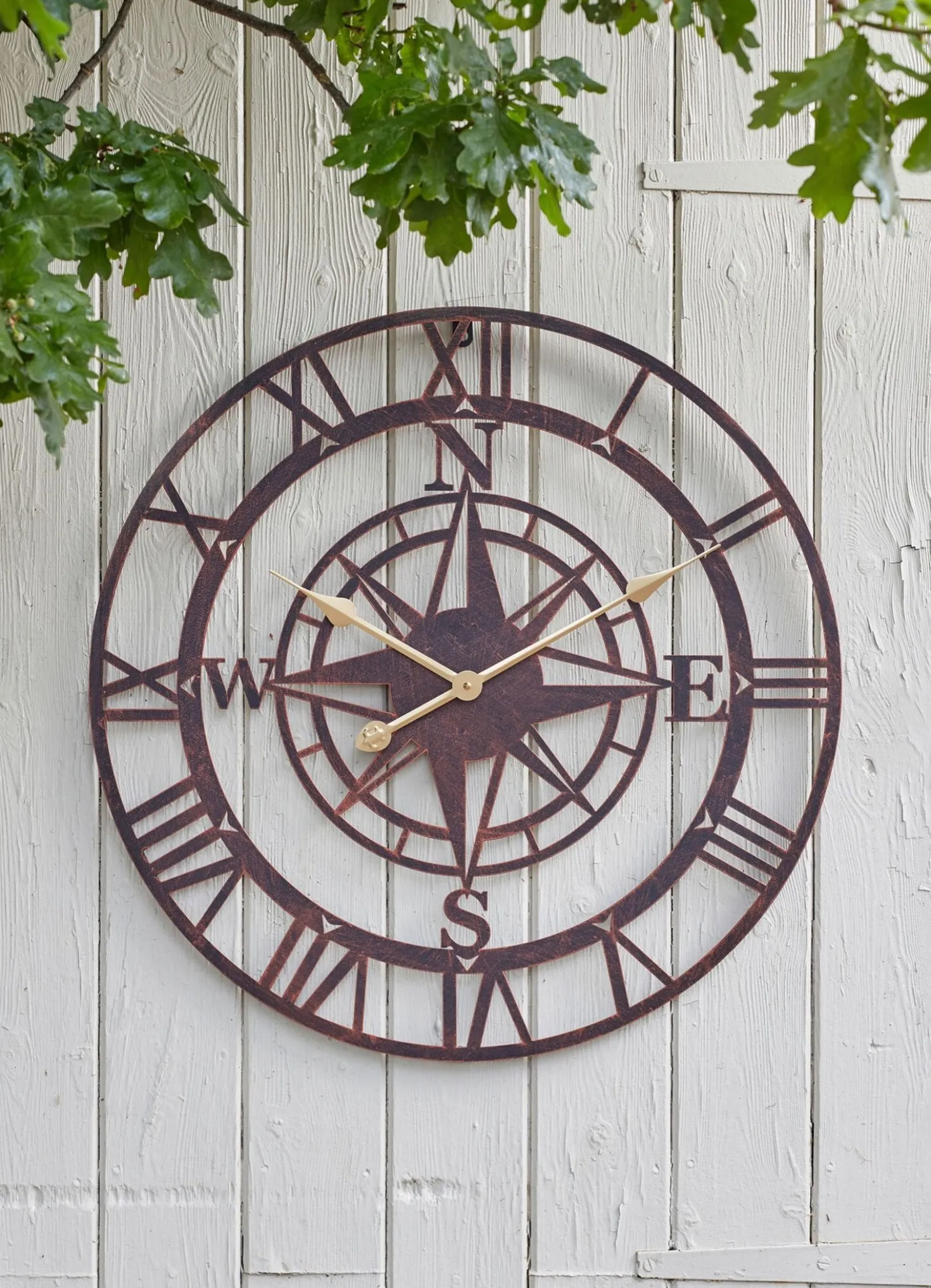 Gartenuhr "Kompass"