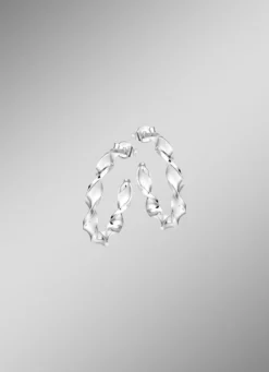 Gedrehte Creolen in edlem Silber 925/- fein
