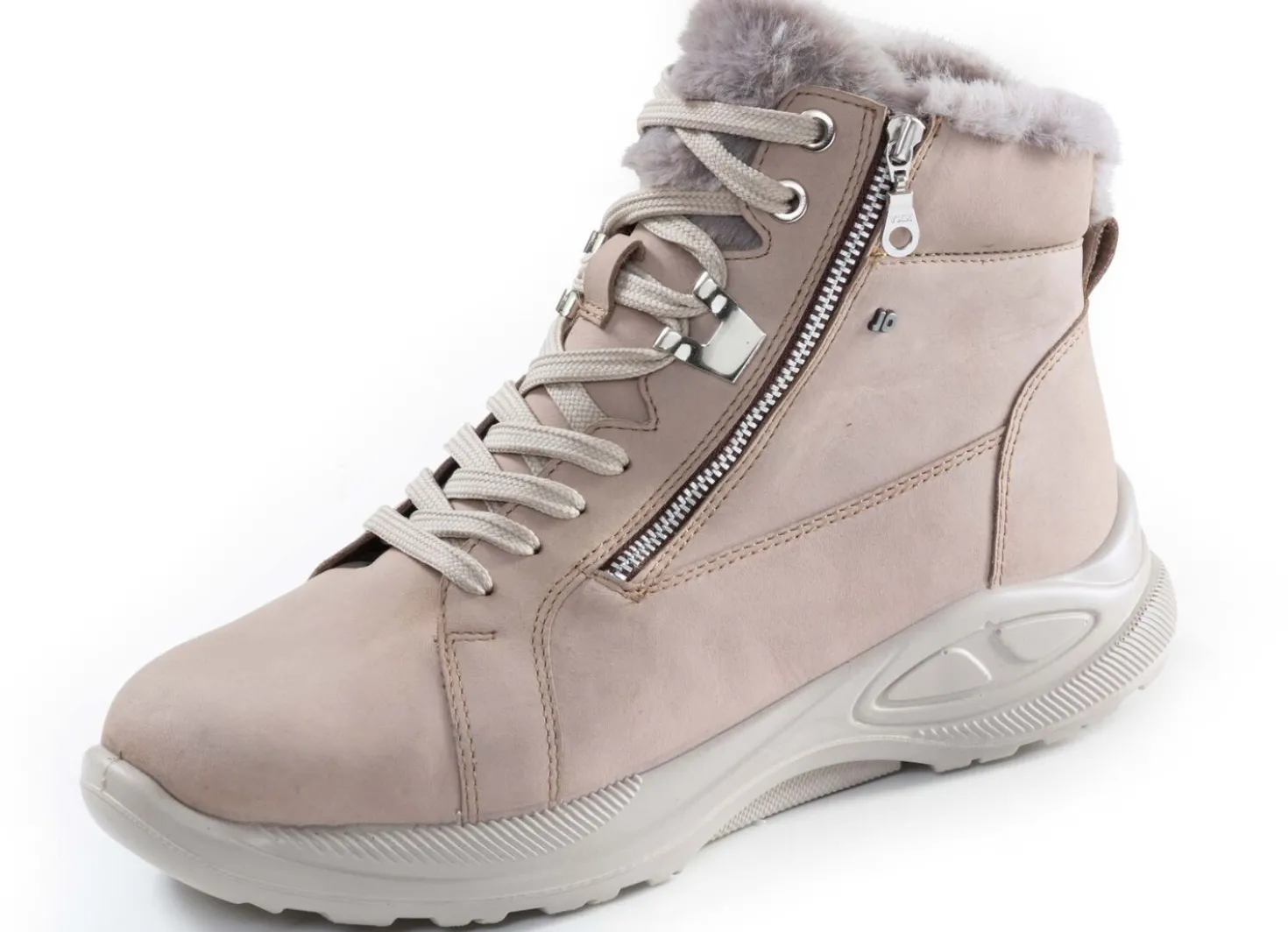 Gefütterte Damen-Boots, Winterschuhe, Weite K, mit Lammfell