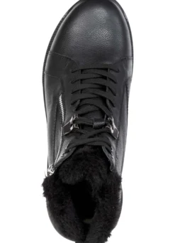 Gefütterte Damen-Boots, Winterschuhe, Weite K, mit Lammfell