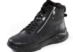 Gefütterte Damen-Boots, Winterschuhe, Weite K, mit Lammfell
