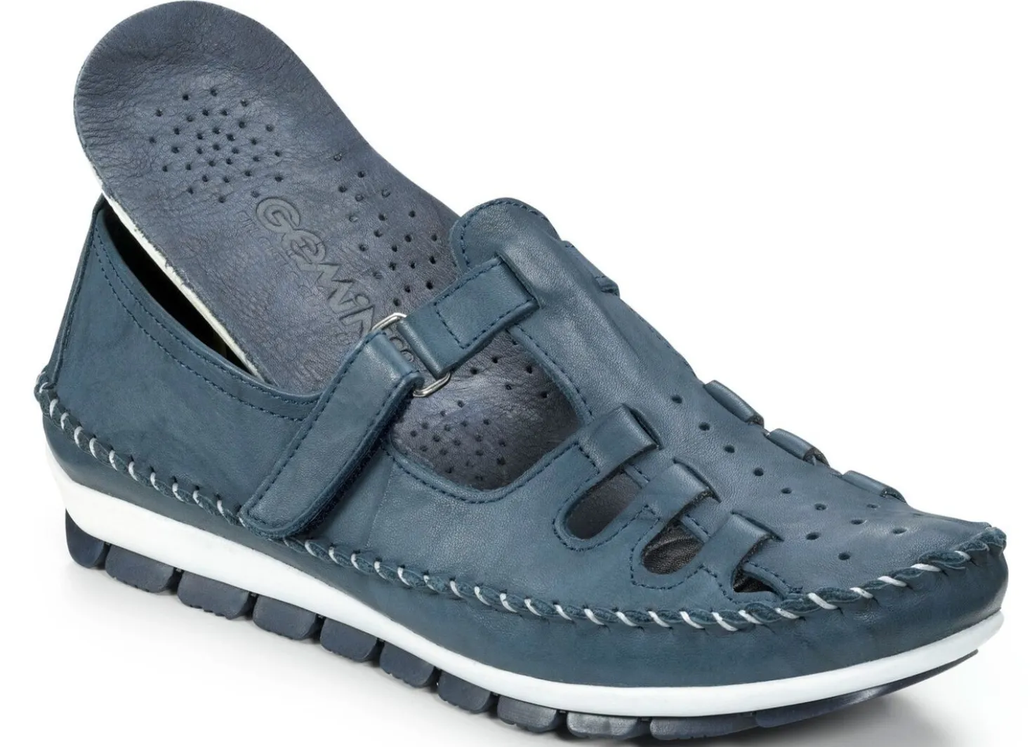 Gemini, klassische Damen-Slipper, Weite G, mit herausnehmbarem Fußbett