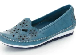 Gemini, leichte Damen-Slipper, Weite G, mit herausnehmbarem Fußbett