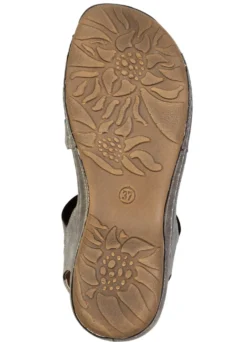 Gemini, modische Damen-Sandalen, Weite G, mit Blüten-Applikationen