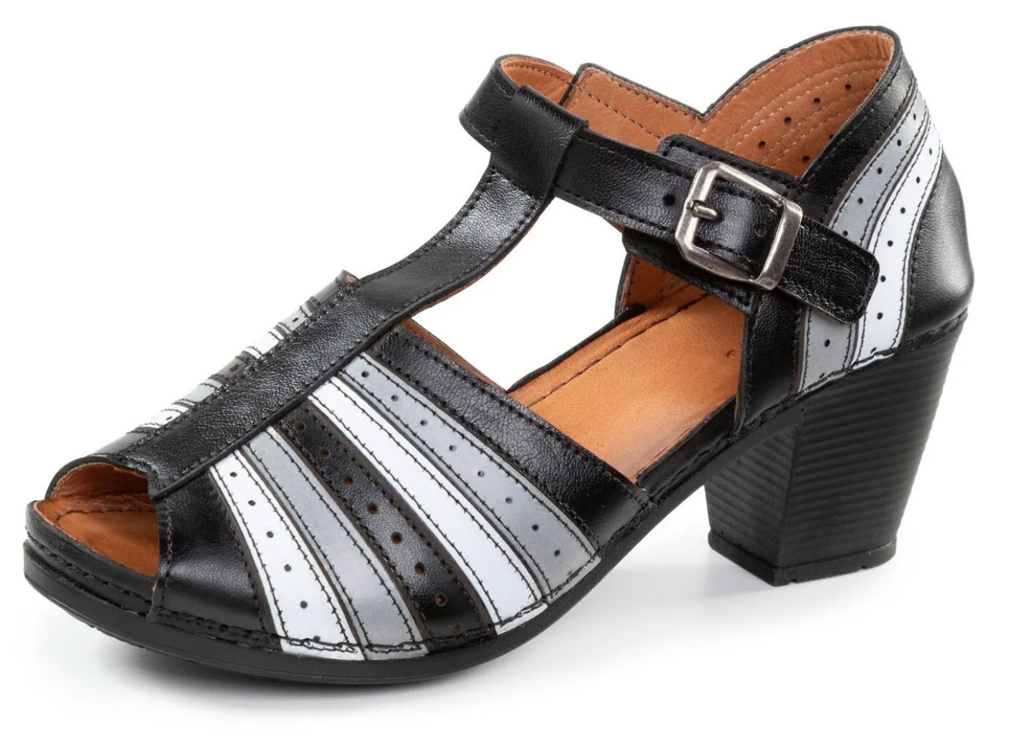Gemini, modische Damen-Sandaletten, Weite G, mit Gummizug