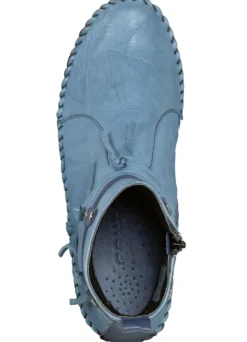 Gemini Mokassin-Stiefelette mit Knitter-Struktur