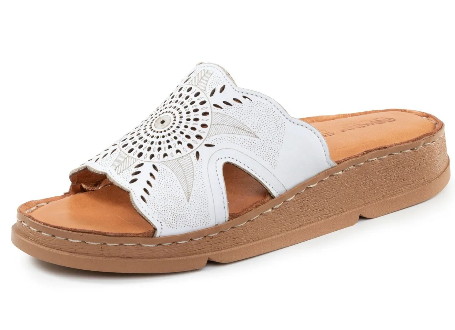 Gemini Pantolette aus Nappaleder mit Perforation