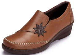 Gemini Slipper mit Leder-Applikation
