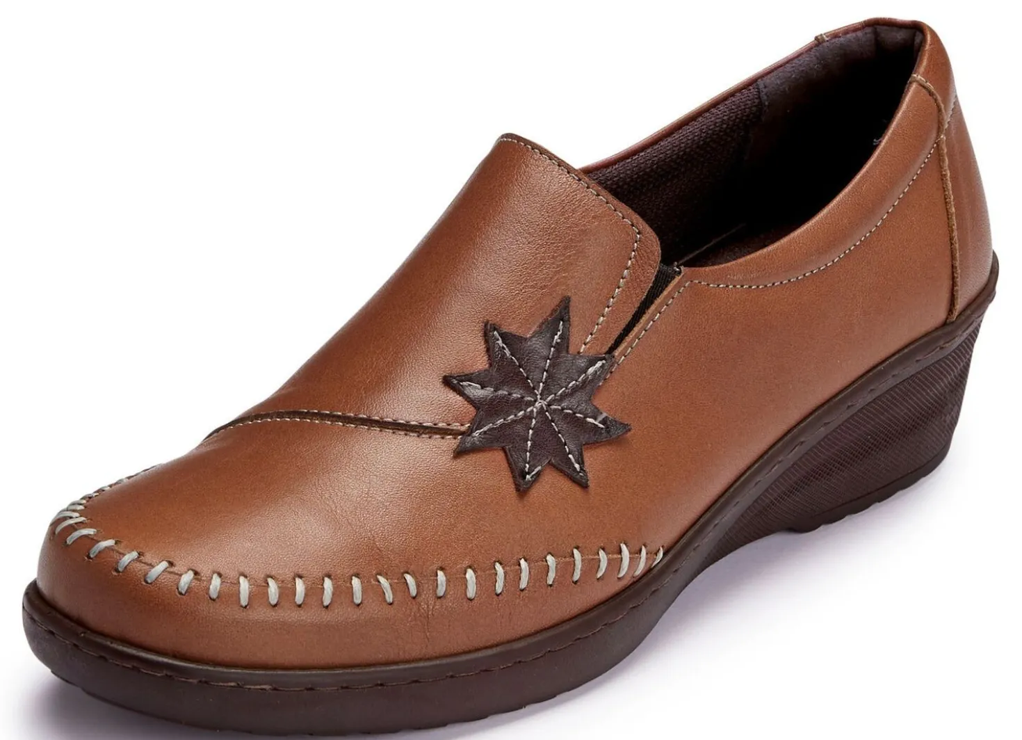 Gemini Slipper mit Leder-Applikation