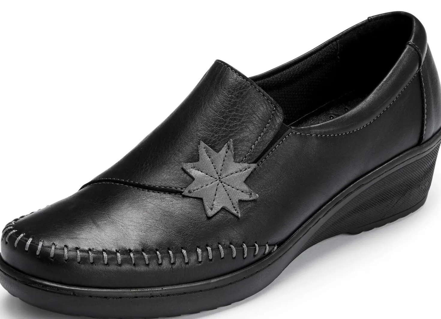 Gemini Slipper mit Leder-Applikation
