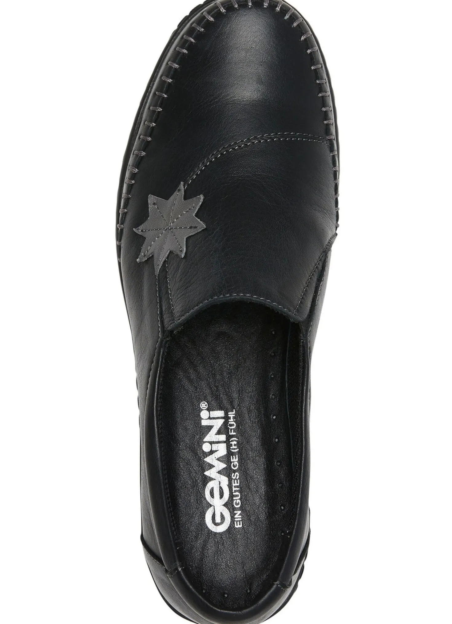 Gemini Slipper mit Leder-Applikation