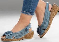 Gemini, sommerliche Damen-Sandaletten, Weite G, mit Gummizug