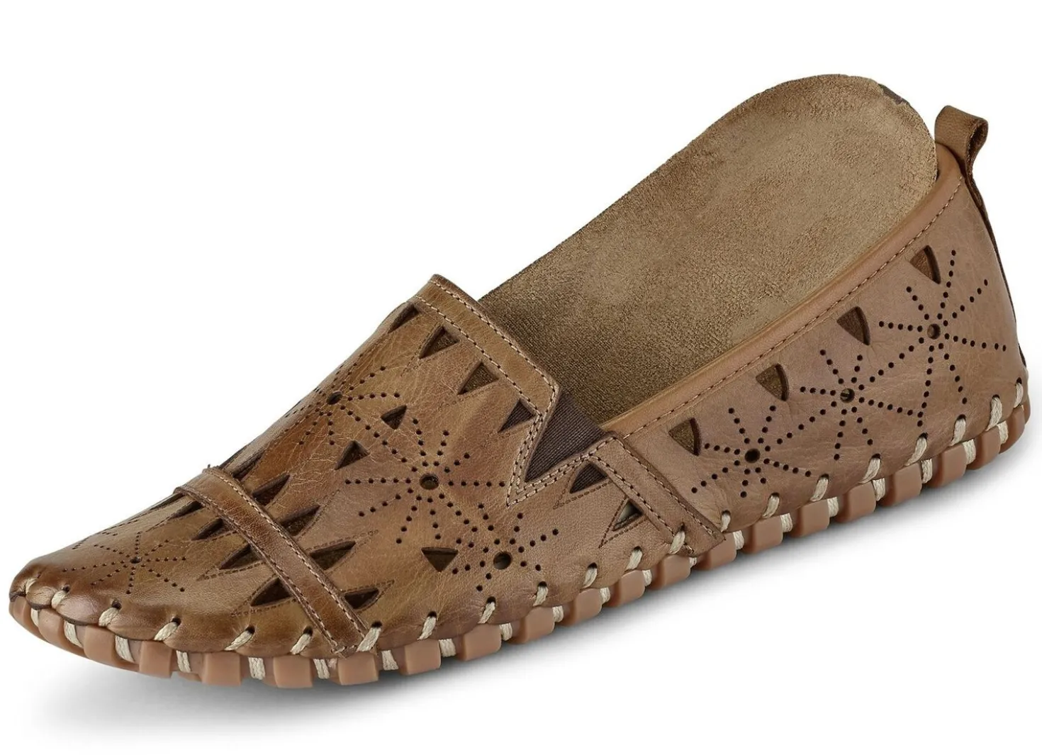 Gemini, sommerliche Damen-Slipper, Weite G, mit herausnehmbarem Fußbett