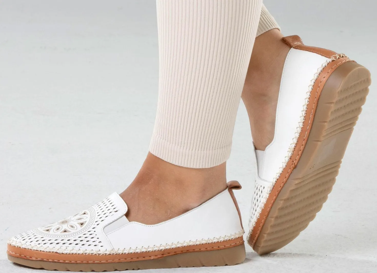 Gemini, sommerliche Damen-Slipper, Weite G, mit herausnehmbarem Fußbett