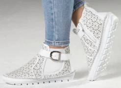 Gemini, sommerliche Damen-Stiefeletten, Weite G, mit herausnehmbarem Fußbett