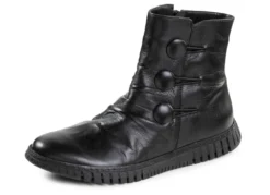 Gemini Stiefelette mit Raffung und dekorativen Knöpfen