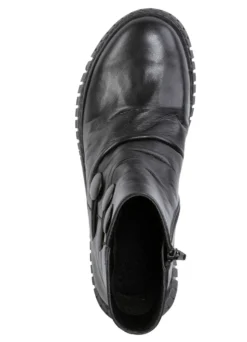 Gemini Stiefelette mit Raffung und dekorativen Knöpfen