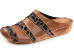 Gemini, trendige Damen-Clogs, Weite G,aus Leder