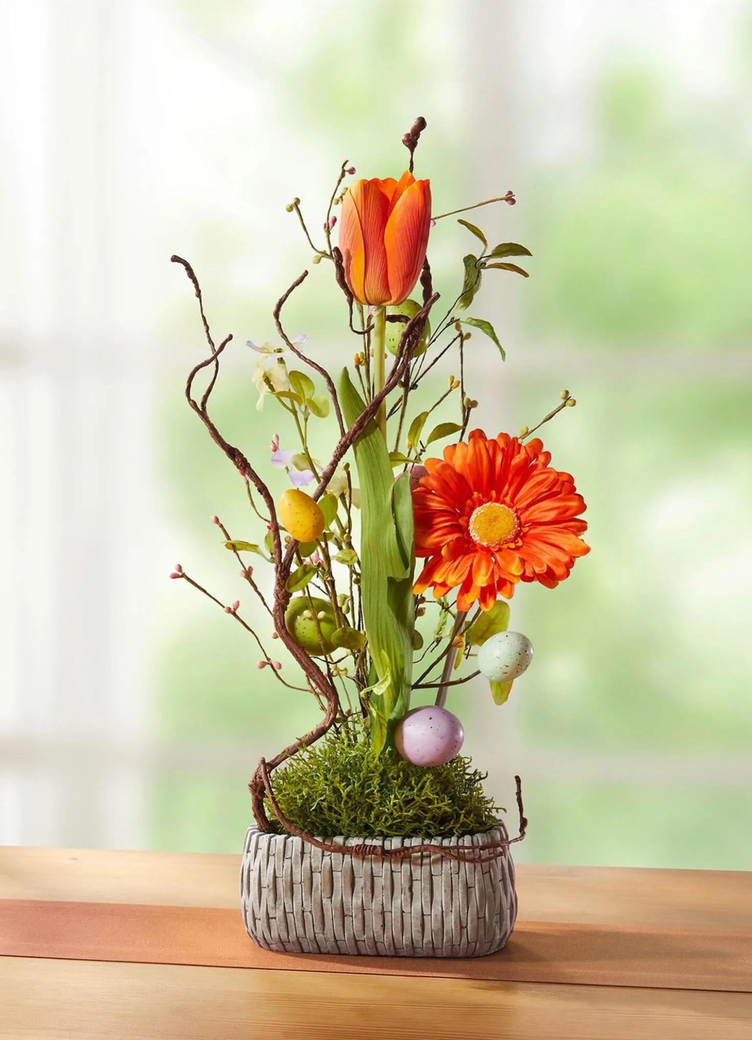 Gerbera/Tulpen-Arrangement