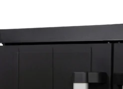 Geräteschrank Garage mit Holzlamellen-Effekt
